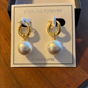 Gold Plated Pearl Earrings